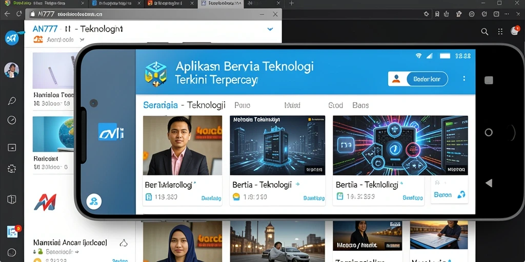 Tampilan antarmuka pengguna yang menarik dari aplikasi AN777.