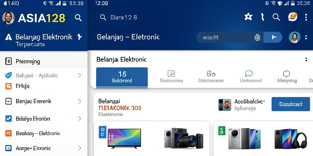 Antarmuka aplikasi ASIA128 yang intuitif dan menarik.