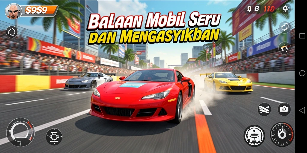 Antarmuka menarik dari game Balap Mobil S9S9 yang seru.