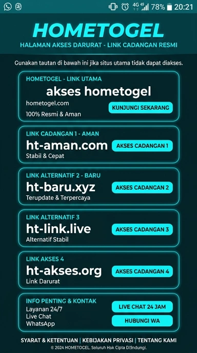 Tampilan link alternatif hometogel
