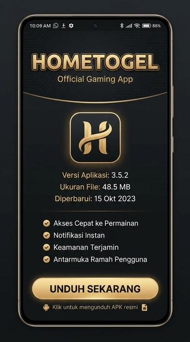 Tampilan halaman APK hometogel