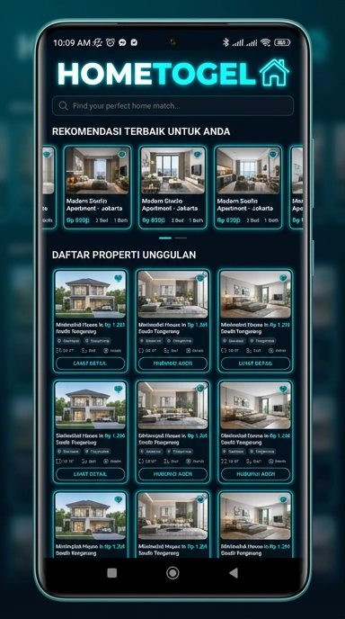 Tampilan katalog aplikasi hometogel